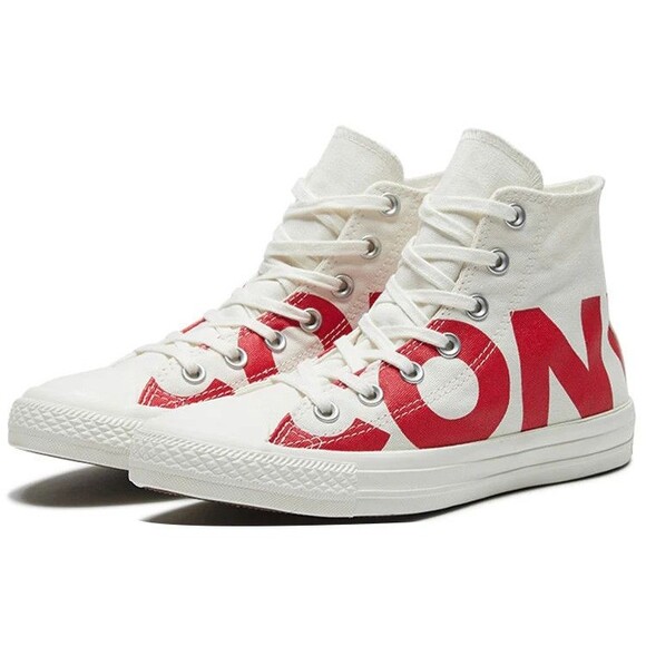 Converse Chuck Taylor All Star Wordmark Natural Red Canvas Hi Tops M10.5 / W12.5 - Picture 1 of 13